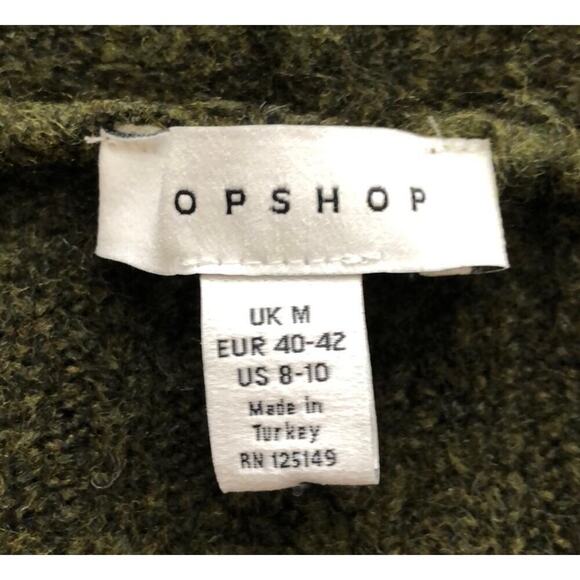 NEW TopShop Women’s Size 8-10 Green Button Front Cardigan Sweater - Picture 5 of 6